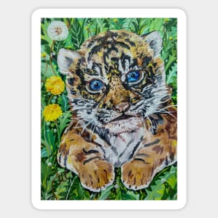 Siberian Tiger Cub Sticker